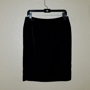 Inc International Concept black velvet skirt